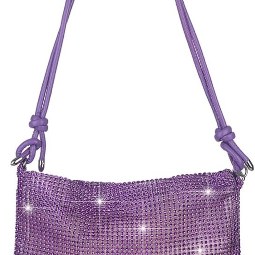 Rhinestones Evening Bucket Purse Handbag - Sparkly Shoulder Bag for Wome…